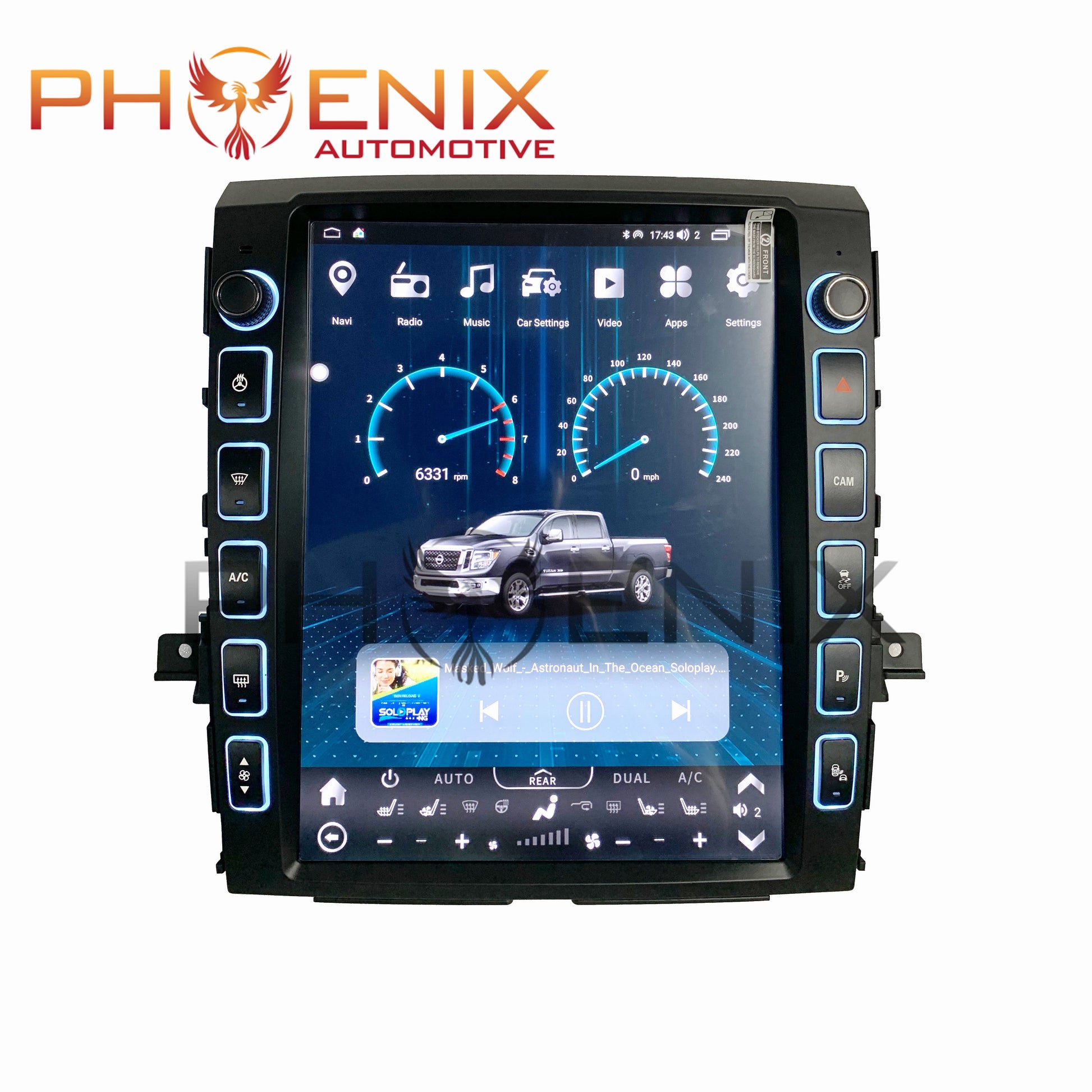 13” Android 13 / 12Vertical Screen Navigation Radio for Nissan Titan (XD) 2016 - 2019