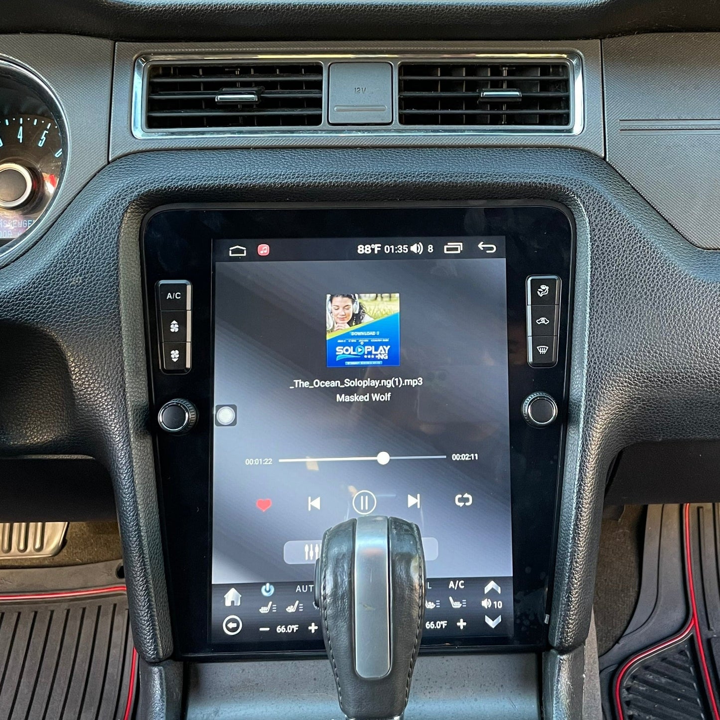 12.1" Vertical Screen Android 10/12 Fast boot Navigation Radio for Ford Mustang 2010 - 2014