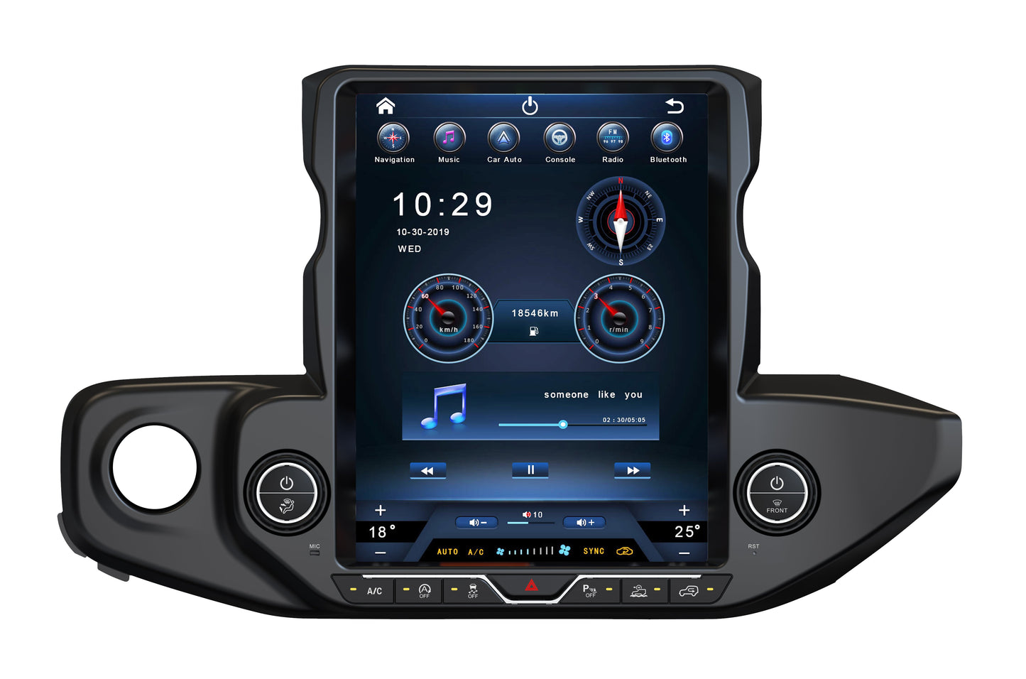 12.1” Android 13 / 10 Vertical Screen Navigation Radio for Jeep Gladiator 2020 - 2021