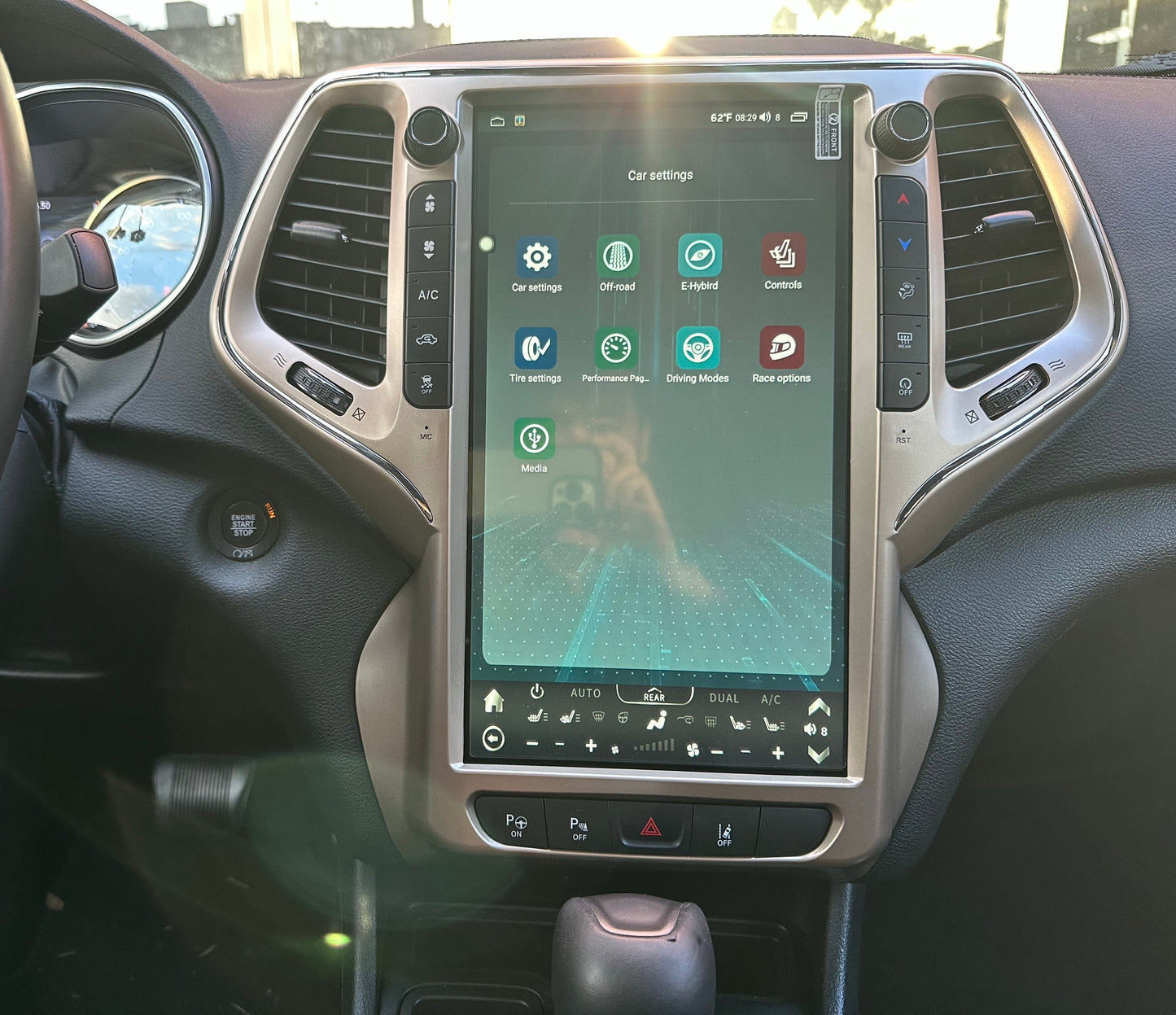 [Open box] 13.6" Vertical Screen Android 14 Fast boot Navigation Radio for Jeep Cherokee 2014 - 2021