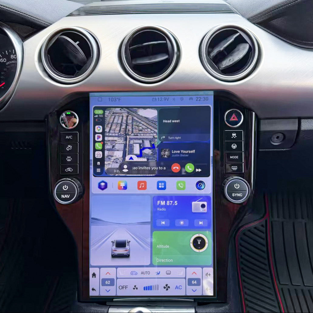 14.5" Android 14 Fast Boot Vertical Screen Navigation Radio for Ford Mustang 2015 - 2023