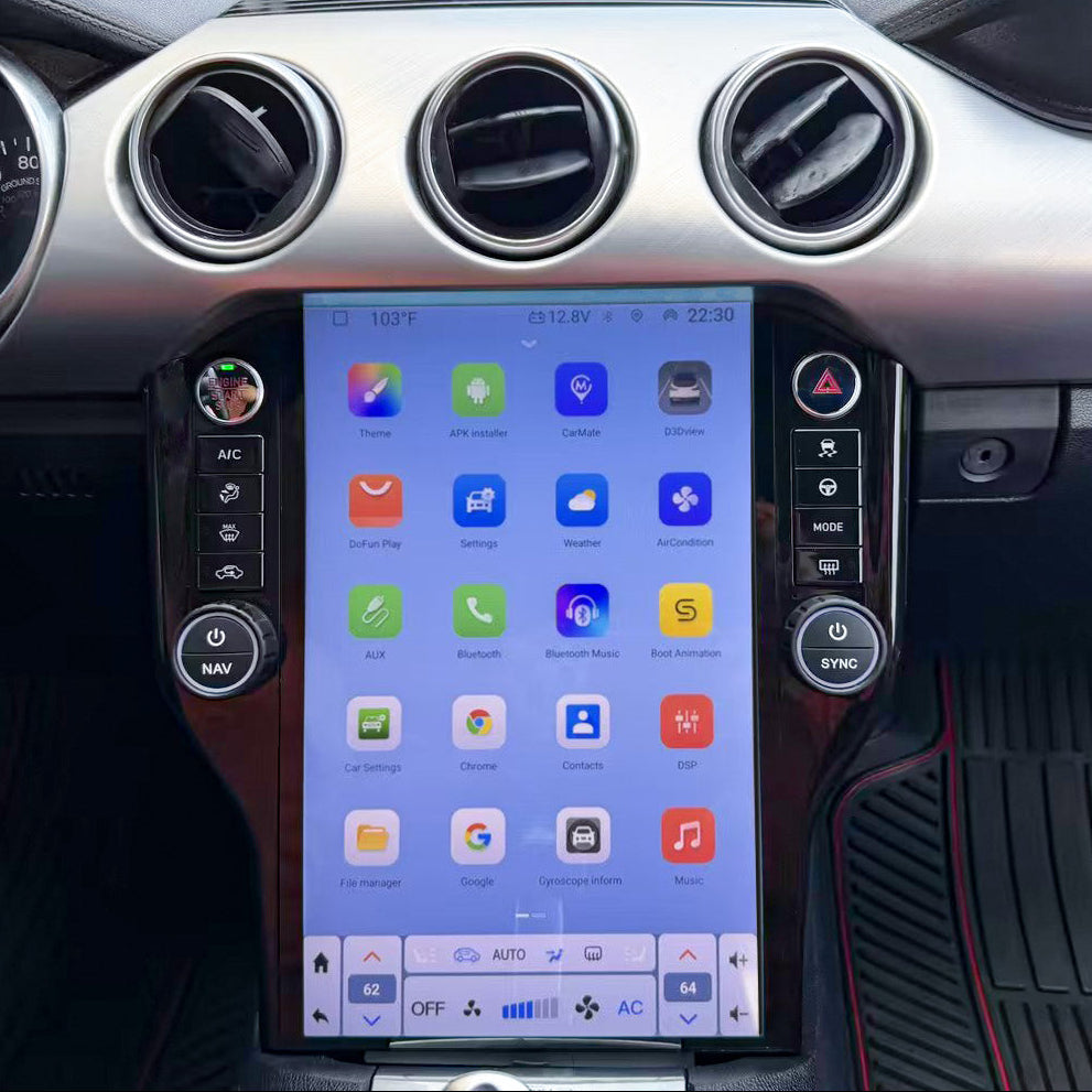 14.5" Android 14 Fast Boot Vertical Screen Navigation Radio for Ford Mustang 2015 - 2023