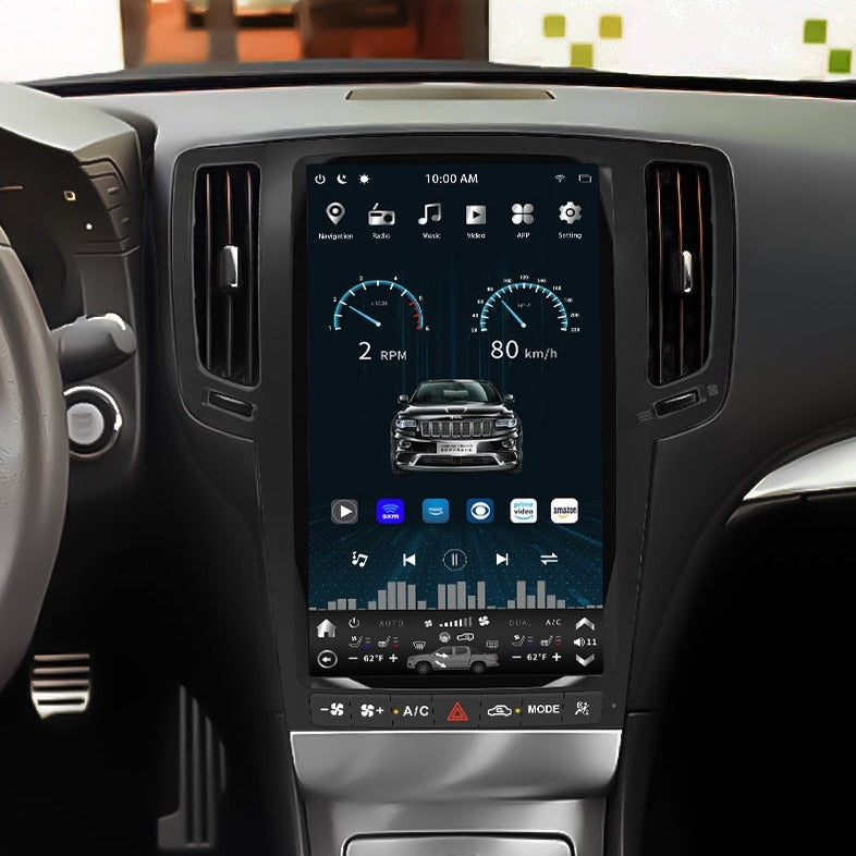 13.6" Vertical Screen Android 13/14 Fast boot Navigation Receiver for Infiniti G25 G35 G37 Q40 Q60 2007 - 2015