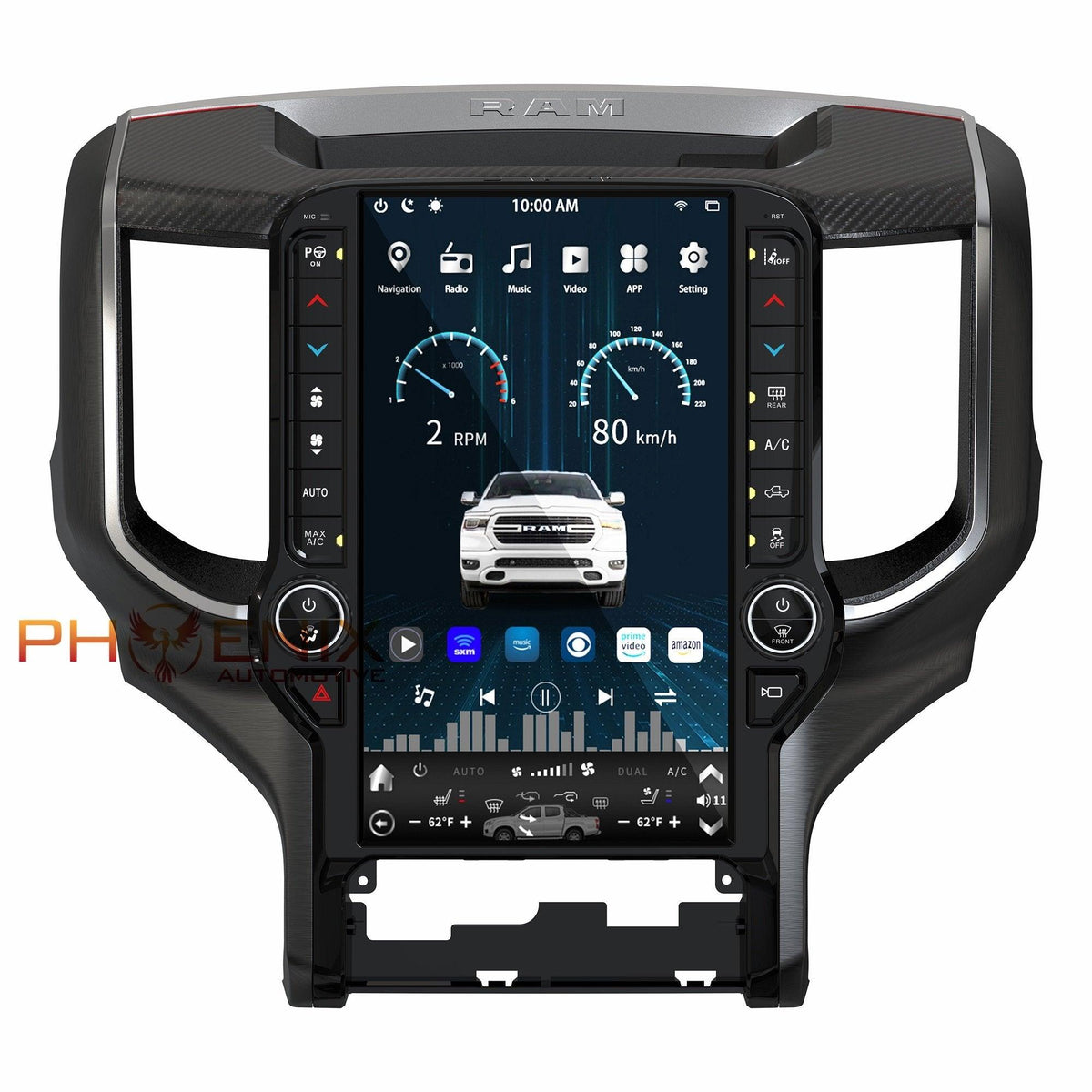 [Open box] 13.6” Android 12 Vertical Screen Navigation Radio for Dodge Ram 2019- 2024