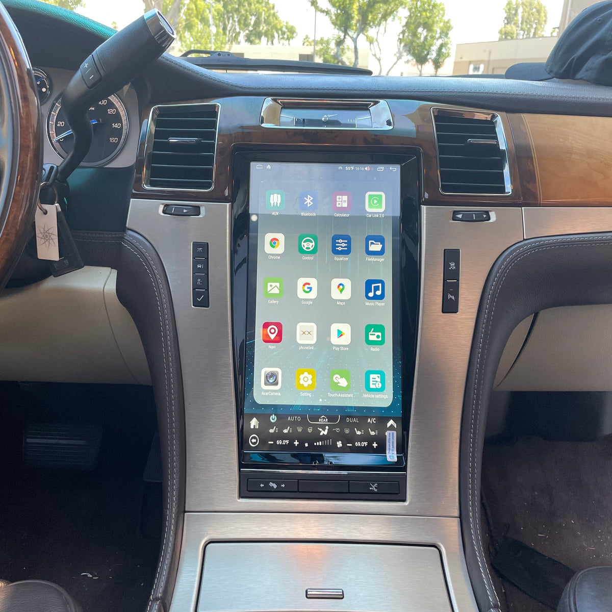 [ NEW ] 13.6" Android 13/14 VERTICAL SCREEN Navigation Radio for Cadillac Escalade 2007 - 2014