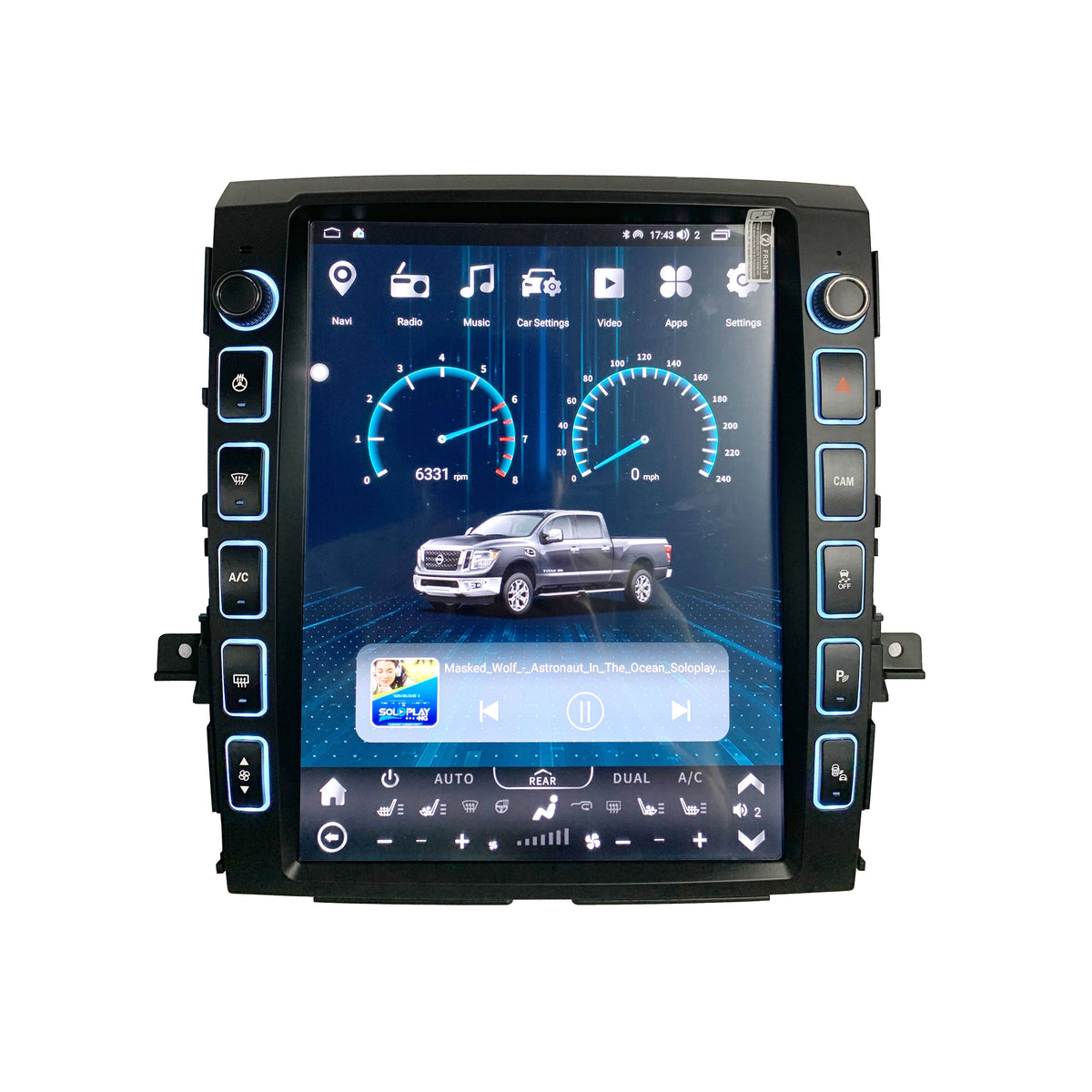 [ New ] 13” Android 13/14 Vertical Screen Navigation Radio for Nissan Titan (XD) 2016 - 2019