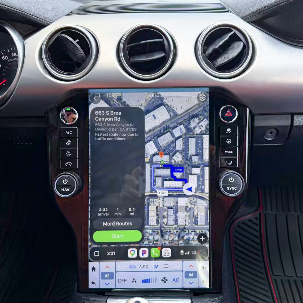 14.5" Android 14 Fast Boot Vertical Screen Navigation Radio for Ford Mustang 2015 - 2023
