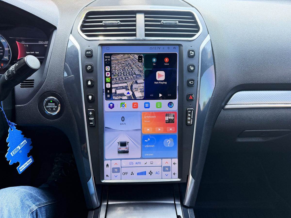 13.6" VERTICAL SCREEN ANDROID 13/14 Fast boot NAVIGATION RADIO FOR FORD EXPLORER 2011-2019