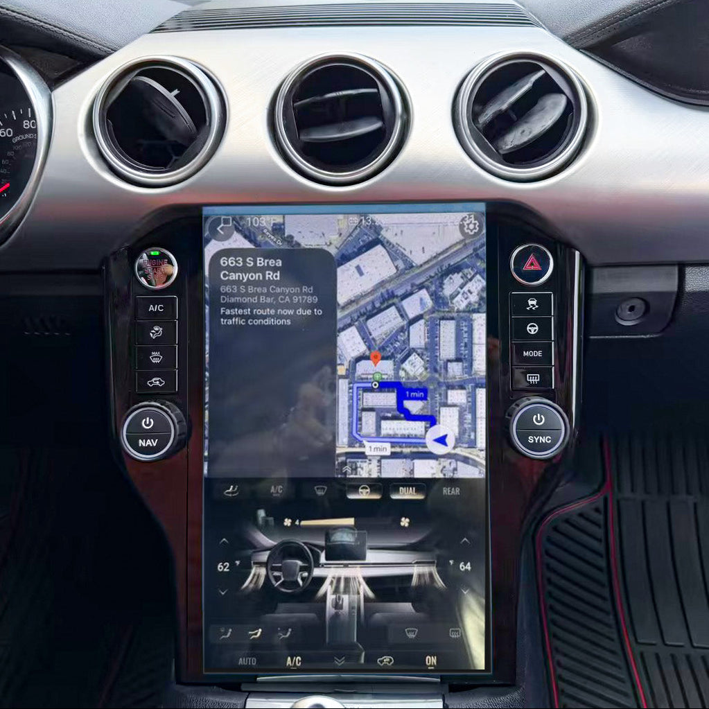 14.5" Android 14 Fast Boot Vertical Screen Navigation Radio for Ford Mustang 2015 - 2023