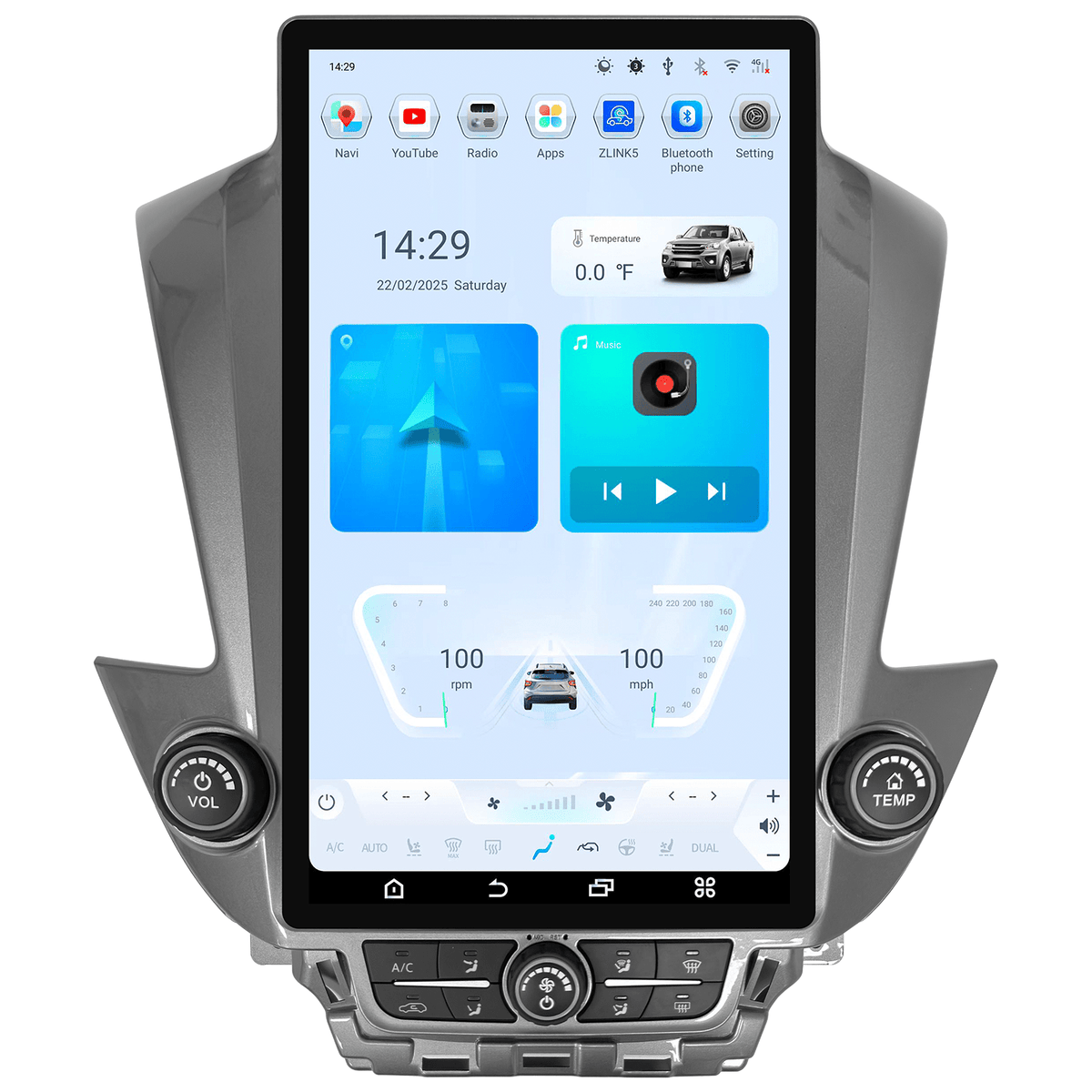 12.1/14.5" 13/14 Fast boot Vertical Screen Navigation Radio for Chevrolet Tahoe Suburban GMC Yukon 2015 - 2020