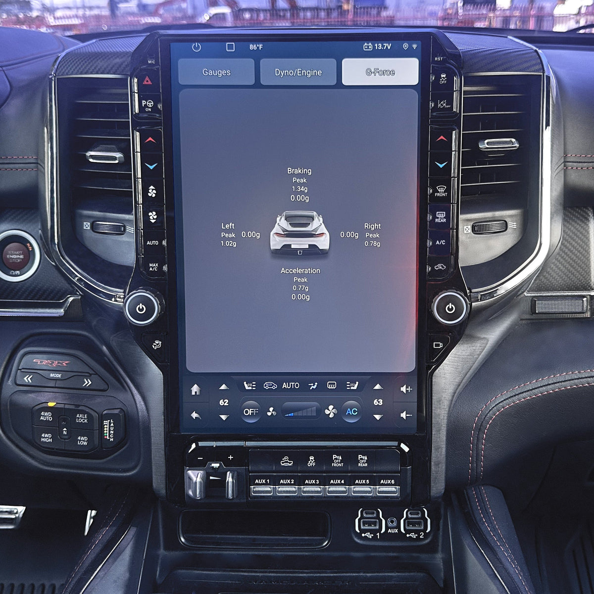 13.6/14.5” Android 13/14 Vertical Screen Navigation Radio for Dodge Ram 2019- 2024