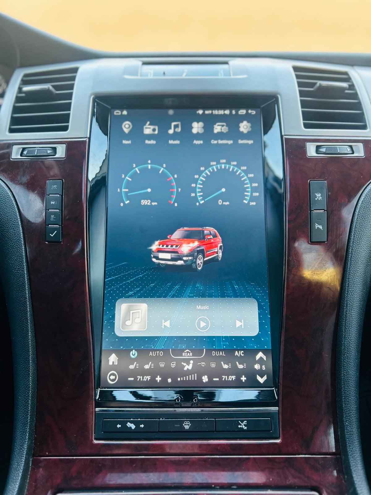 [open box] 13.6" Android 12/13/14 VERTICAL SCREEN Navigation Radio for Cadillac Escalade 2007 - 2014