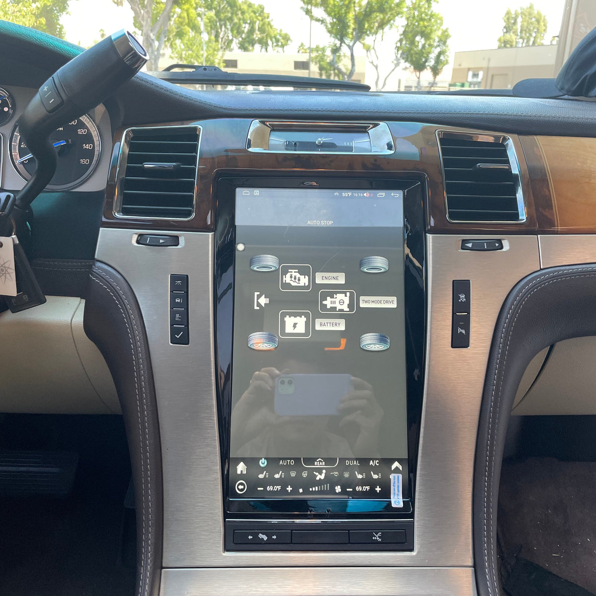[open box] 13.6" Android 12/13/14 VERTICAL SCREEN Navigation Radio for Cadillac Escalade 2007 - 2014