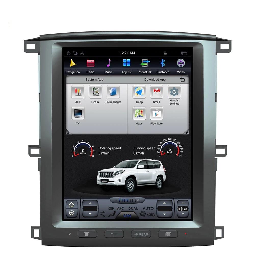 [Open box] 12.1" Vertical Screen Android Navi Radio for Toyota Land Cruiser LC100 2002 - 2007