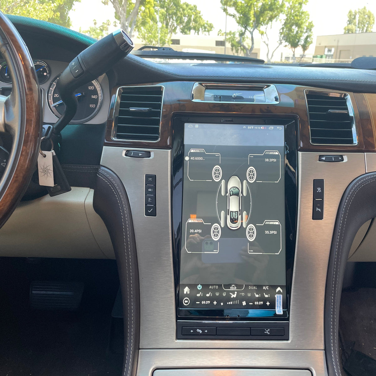 [ NEW ] 13.6" Android 13/14 VERTICAL SCREEN Navigation Radio for Cadillac Escalade 2007 - 2014